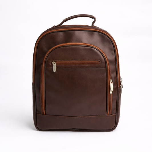 Classic Brown Leather Laptop Backpack – Premium Handmade Business & Travel Bag