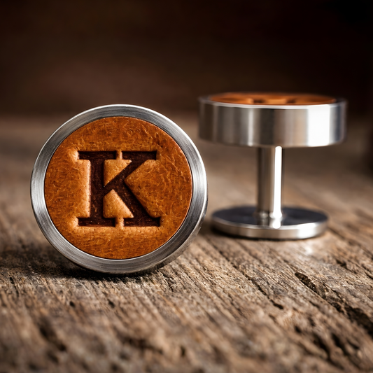 Personalized Leather Cufflinks for Men